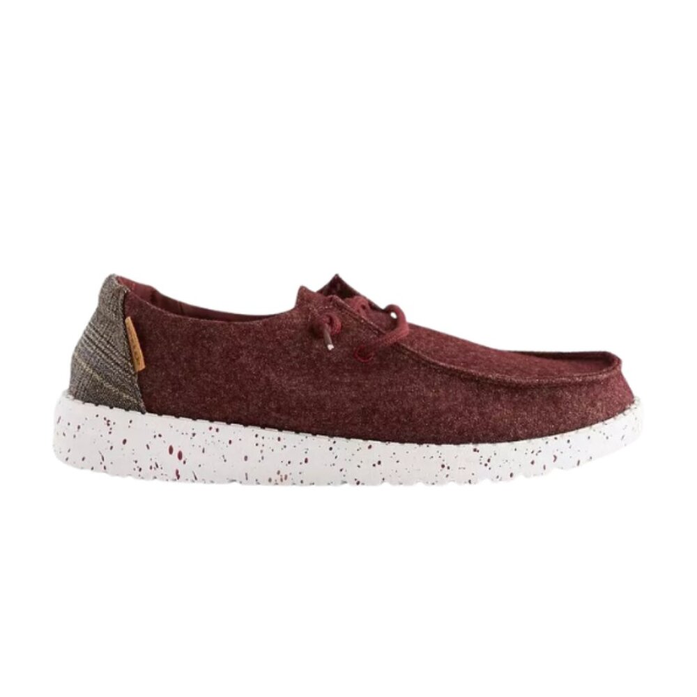 Hey Dude Wendy Shoe Women's Size 10 Burgundy Plaid Style 121416910